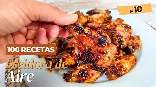 🍗 ALITAS de POLLO en Freidora de Aire ¡SIN ACEITE Crujientes y Deliciosas 🤤 100 Recetas en Airfyer [upl. by Krishna]