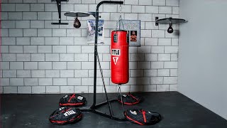 TITLE Boxing Heavy Bag And Speed Bag Stand and Anchor Demonstration [upl. by Ybloc]