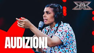 SARAFINE da impiegata a musicista canta quotMALATI DI GIOIAquot  X Factor 2023 AUDIZIONI [upl. by Fritts]