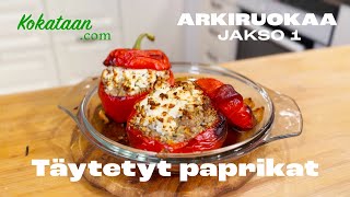 Täytetyt paprikat I ARKIRUOKAA jakso 1 [upl. by Kaylyn]