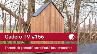 156 Gevelbekleding monteren  Thermisch gemodificeerd Fraké hout [upl. by Trey]