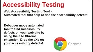 Accessibility Testing  Web Accessibility Testing Tool [upl. by Enowtna706]