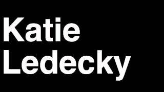 How to Pronounce Katie Ledecky USA Gold Medal 800m Freestyle London 2012 Olympics Video [upl. by Kcirderfla]