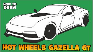 How to draw Hot Wheels Gazella GT from Need for Speed [upl. by Htebsle]