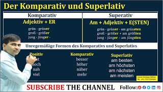 Der Komparativ und Superlativ Explained  German Grammar in Hindi  Examples amp Exceptions [upl. by Yetsirhc]