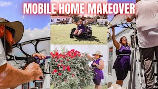 MOBILE HOME MAKEOVER  NEW AWNING  COOKING  YARDWORK REFRESH [upl. by Estey568]