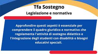 Tfa sostegno  Legislazione e Normativa [upl. by Fillender78]