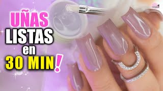 Uñas de TIP SIN ACRILICO 🚫 LISTAS en 30 MINUTOS😱 [upl. by Nehepts]