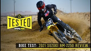 Bike Test 2021 Suzuki RMZ250 Review [upl. by Cohlette284]