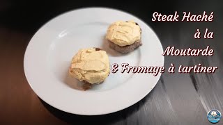 TUTORIEL recette express  Steak Haché à la moutarde et fromage à tartiner 🥩♨️😋 [upl. by Aynotan]