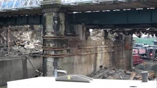 Benfleet c2c Station Bridge Renewal works  from Ferry Road 27 Dec 2012 [upl. by Grover]