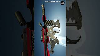 Animation How a Mauser C96 works [upl. by Arodal339]