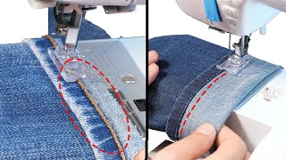 How to hem jeans in 5 minutes while keeping the original hem [upl. by Dannon]