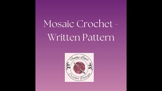 How to Mosaic Crochet [upl. by Atilamrac]