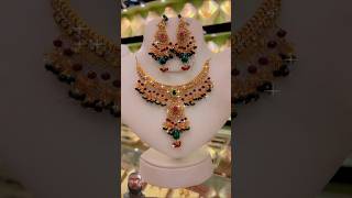 New multi color stone gold necklace design 2024 jewellery bridal youtubeshorts shortfeed [upl. by Ronoh857]