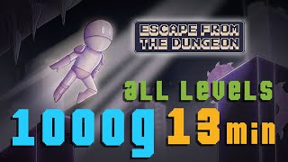 ESCAPE FROM THE DUNGEON ALL LEVELS  1000G IN 13 MIN XBOX  WINDOWS Stack [upl. by Morentz]