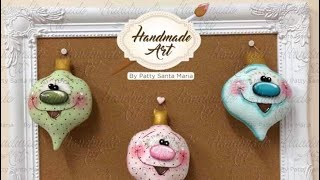 Bombilla de Navidad paso a paso muñecos country navideños con molde gratis [upl. by Harilda986]