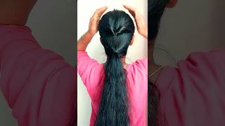 Easy ponytail hairstyle ponytail hairstyle Hairstyle trending shorts hairstyle [upl. by Norehs792]