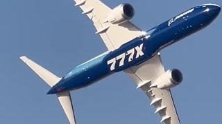 777X flight performance in DUBAI airshow 2023 [upl. by Kutchins]