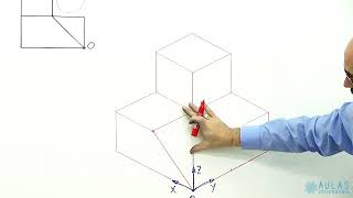 Desenho Técnico  Desenhando a perspectiva isométrica a partir das três vistas ortogonais [upl. by Welcy692]