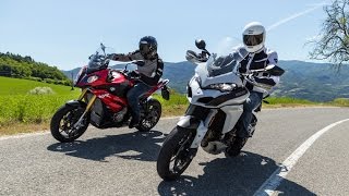 BMW S1000XR vs Ducati Multistrada 1200S  Test Motoit ENGLISH SUB [upl. by Schoof]