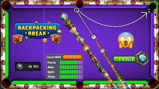 8 ball pool Backpacking Cue 1416 Upgrade Pieces 🙀 Level Max w 36000 Tokens  ITz BILAL gaming [upl. by Traweek837]