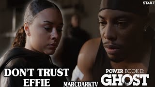 POWER BOOK II GHOST SEASON 4 EFFIE PLAYS CANE ONCE AGAIN FOR TARIQ [upl. by Flyn]