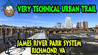 Very Technical URBAN MTB Trails of James River Park System in Richmond VA  ORBEA Rise H15 [upl. by Aleit]