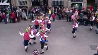 Saddleworth Morris Men dancing the Dobcross Dance at Chester Day of Dance 2014 [upl. by Mairhpe220]