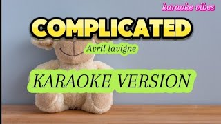 COMPLICATED Avril Lavigne KARAOKE [upl. by Enobe985]