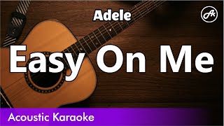 Adele  Easy On Me SLOW karaoke acoustic [upl. by Jerz]