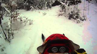 Liten snøscooter film fra Kodal Ski Doo MXZ 600 HO X Renegade [upl. by Hgielyk]