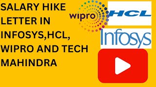 Salary hike letters 2023 in Infosys HCL Wipro and Tech Mahindra [upl. by Kcirrad]