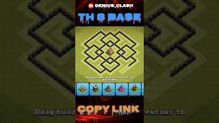 New TH 8 Base Link clashofclans coc th8 baselink gaming warbase shorts [upl. by Caria348]