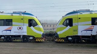 I DUE TRENI DIESEL DI FERROVIE NORD MILANO VERSO LA POLONIA… [upl. by Apgar]