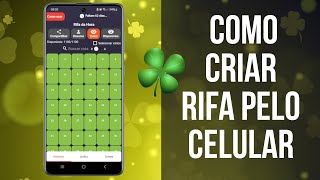 Criar Rifa pelo Celular  Aplicativo mais completo [upl. by Schuyler]