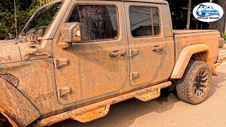 Washing Dirtiest JEEP Rubicon GLADIATOR You Never Seen [upl. by Annice]