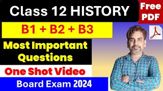 Class 12 history most important questions One short video I board exam 2024 I Long Questions [upl. by Odyssey63]