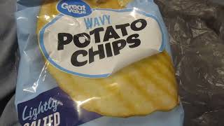 Great Value Lightly Salted Wavy Potato Chips greatvalue walmart wavy lightlysalted potatochips [upl. by Jocelyn526]