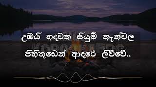 Pihithuden Adare Liuwe Karaoke  පිහිතුඩෙන් ආදරේ ලිව්වේ [upl. by Opiuuk]