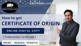 How to Get Online Certificate of Origin for Export [upl. by Florrie295]