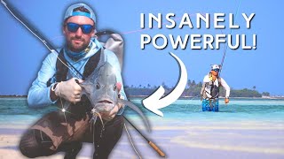 Fishing For SEA BEASTS On Massive Sand Flats Maldives On The Fly Episode 5 [upl. by Nali]