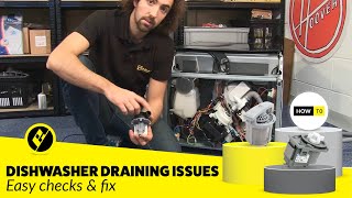 Dishwasher Not Draining Water Properly  How to Fix [upl. by Amluz]