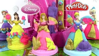 Pâte à modeler Play Doh Château Princesses Disney Cendrillo Aurore Belle ♥ Prettiest Princess Castle [upl. by Orfield625]