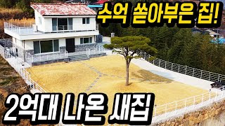 돈 많이 들여 지은 새집 경치명당 주변에 카페와 펜션이 줄줄이 대지 260평 주택35평 2억대 나온집 짓지말고 사는게 이득  Beautiful housing in Korea [upl. by Lanti586]