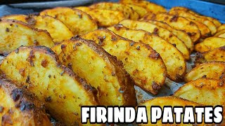 ELMA DİLİM PATATES FIRINDA ✔️ EN GÜZEL HALİ 💯 BAHARATLI KIZARTMA TARİFİ🥔 PATATO WEDGES RECIPE [upl. by Airdnal]