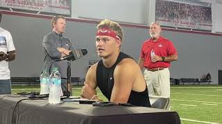 Ohio State QB Lincoln Kienholz Talks Following Fall Camp Practice No 5 [upl. by Ardle929]