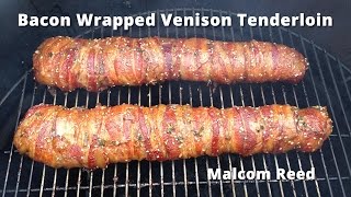 Bacon Wrapped Deer Backstrap  Smoked Venison Tenderloin Malcom Reed HowToBBQRight [upl. by Laughlin525]