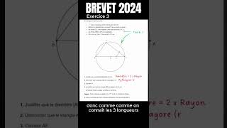 Brevet 2024 Exercice 3 maths brevet [upl. by Yemerej814]