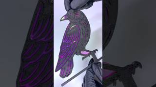 ColorShifting Crow Craft art craft artwork shorts ytshorts youtube [upl. by Thamora]